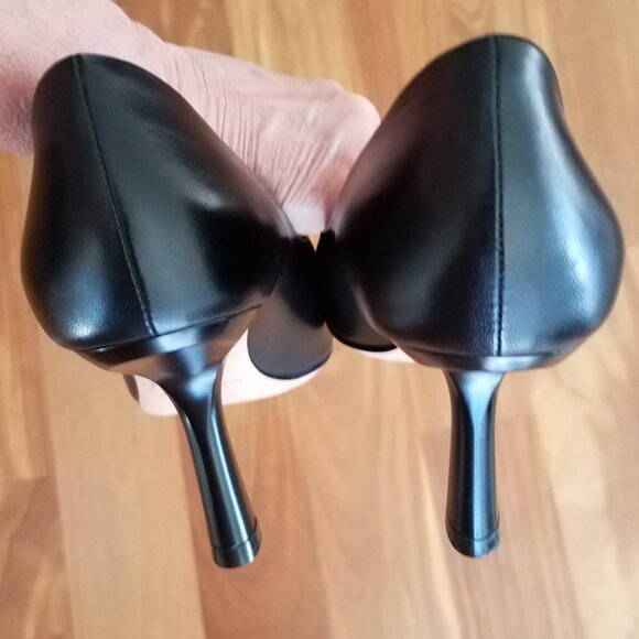 Jimmy Choo Marcela 85 Square-Toe Pumps in Black Calfskin Leather Size 6 - Picture 3 of 11